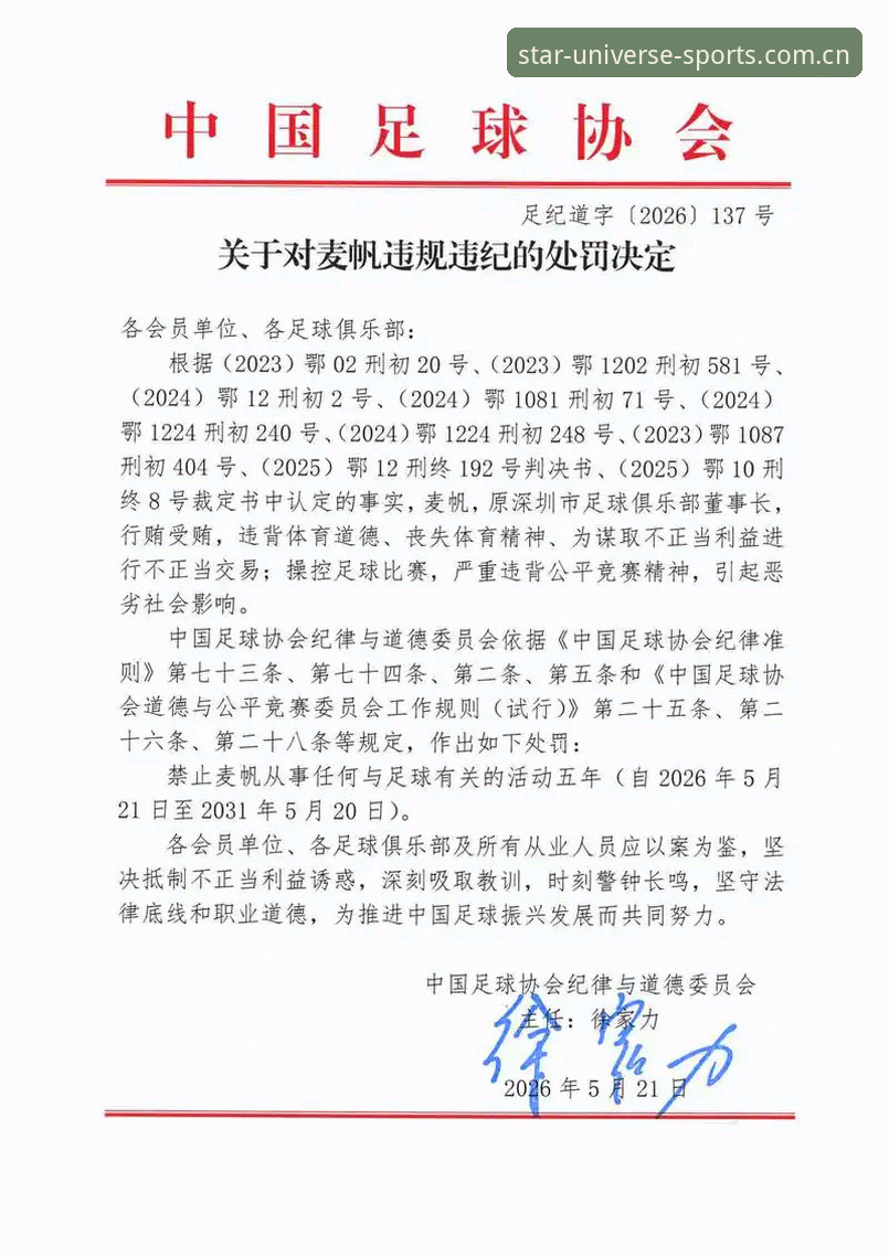 中国足协第三批禁足名单详解：17人终身禁赛，48人受罚